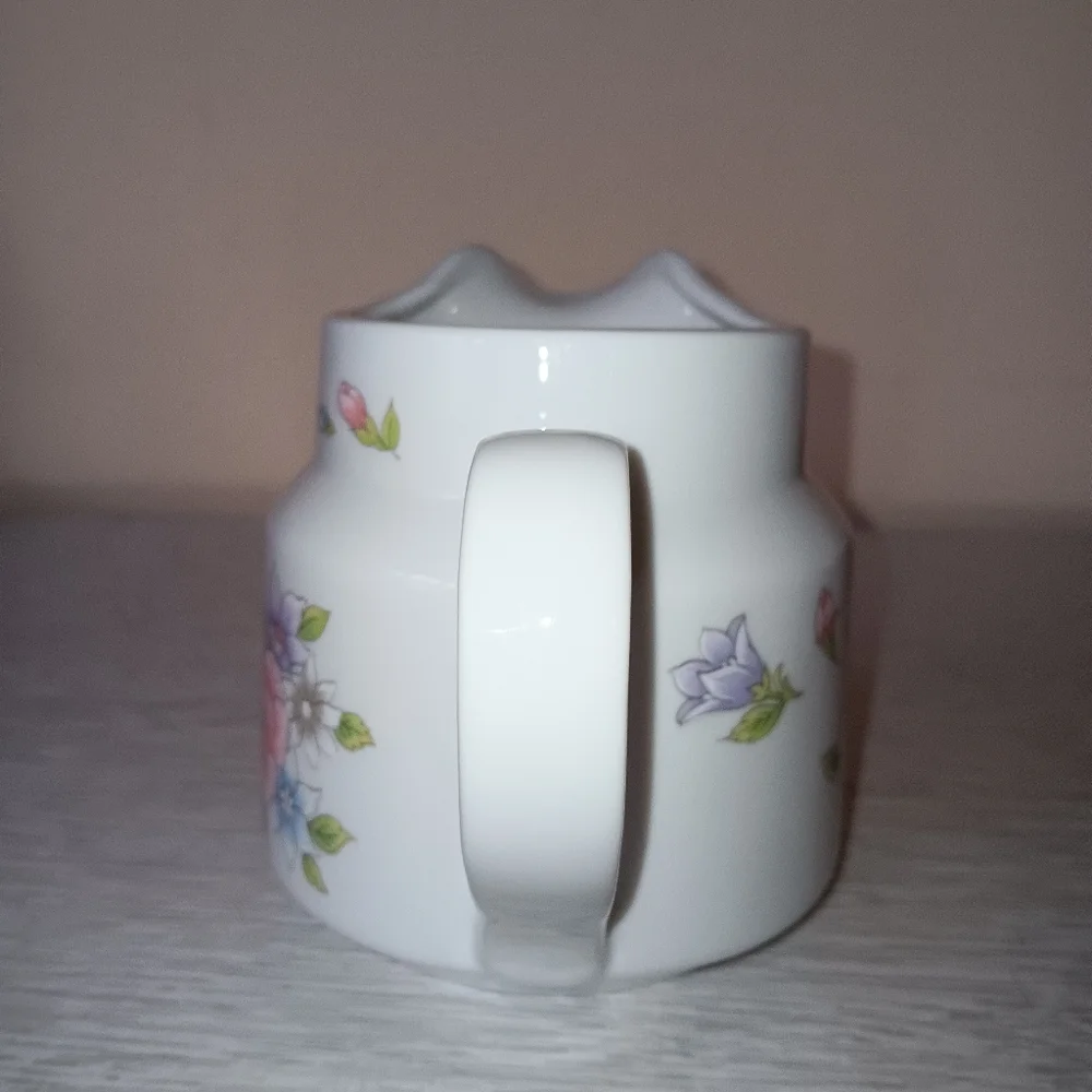 Vintage FTDA 1980s Especially For You! Pastel Floral Pitcher Vase Made In Japan